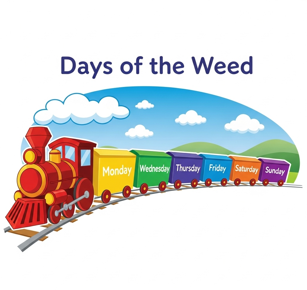 An image showing a calendar or a list of days of the week
